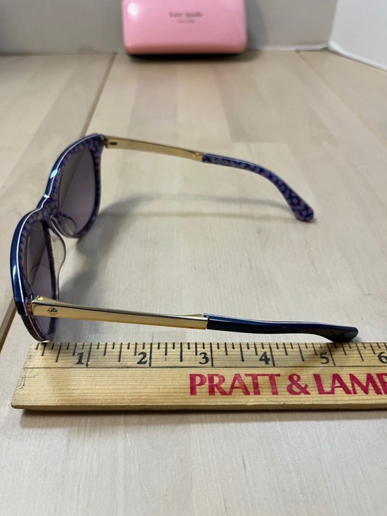 Kate Spade Jizelle Bluish Purple w/ Gold Trim Sunglasses & Case Women’s Small main image 4